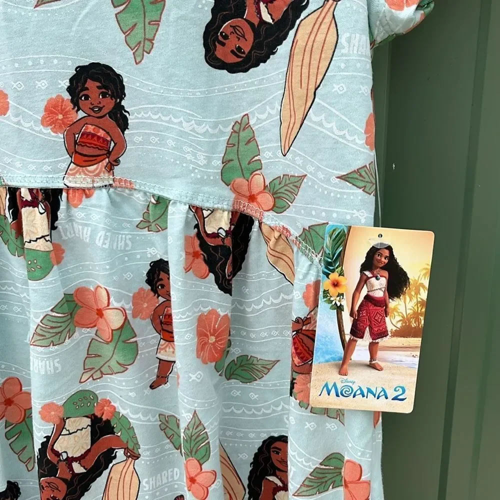 Girls Disney Moana 2 Casual Dress Size M